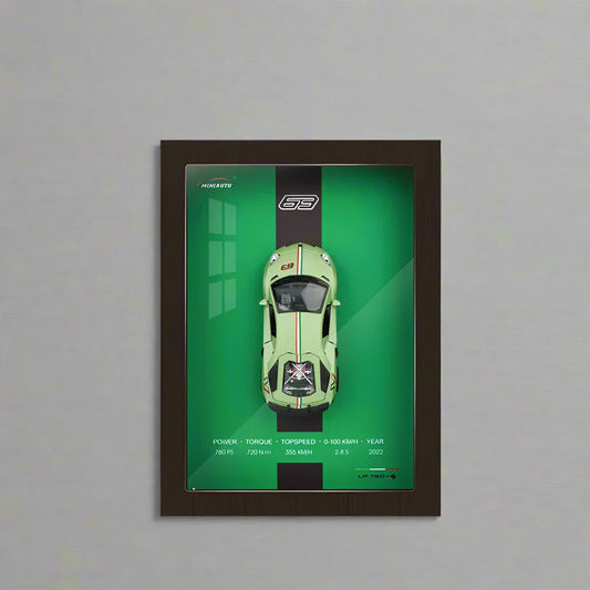 Framed 3D Alloy Supercar Models 1:32 - LP780-4